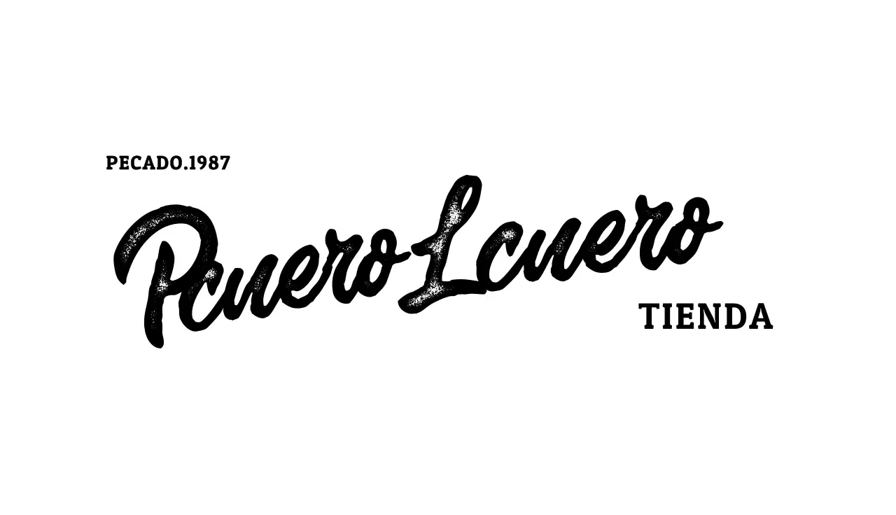 Tarjeta de visita de marroquinería con letra inglesa