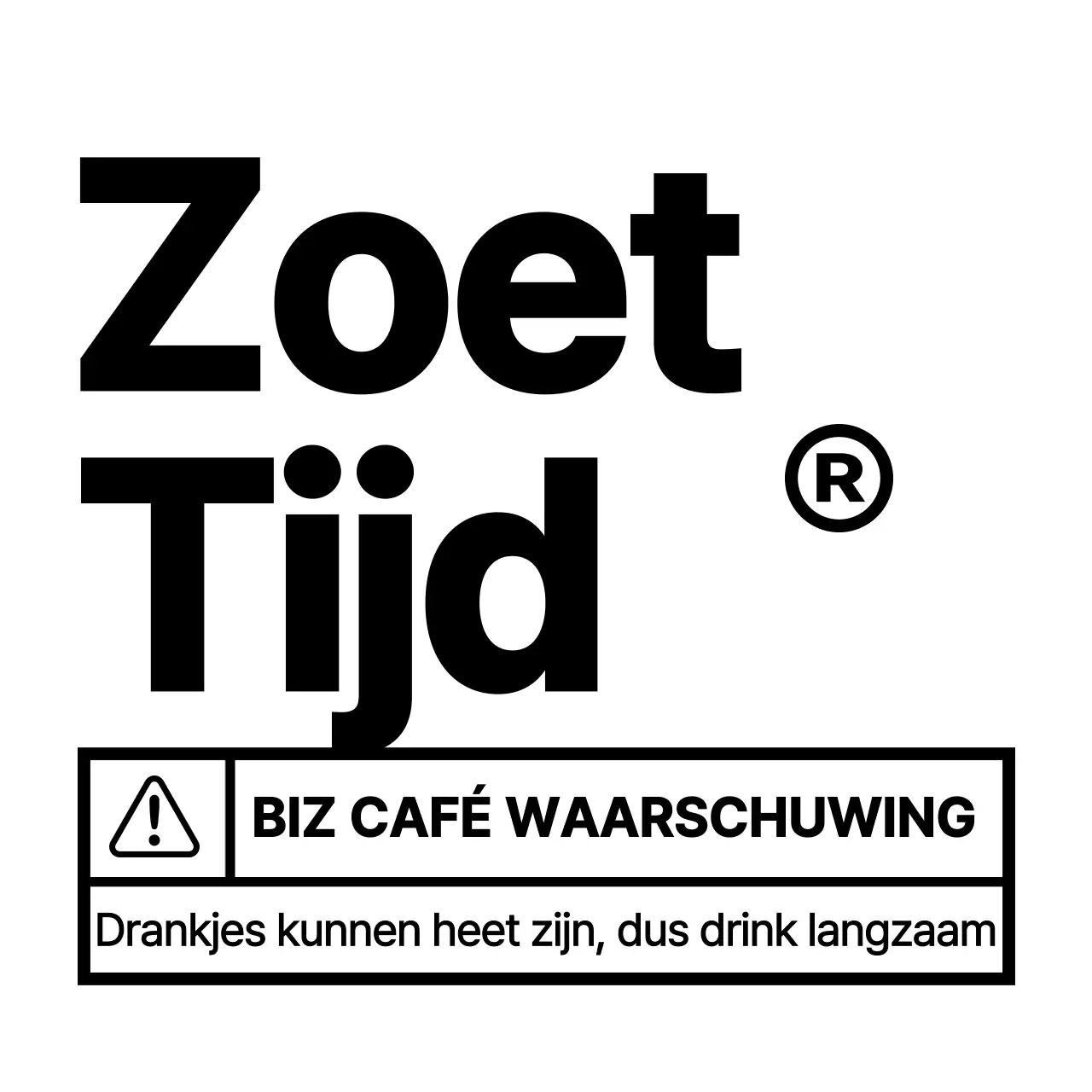 Eenvoudig en strak café in koeriersstickerstijl in zwart