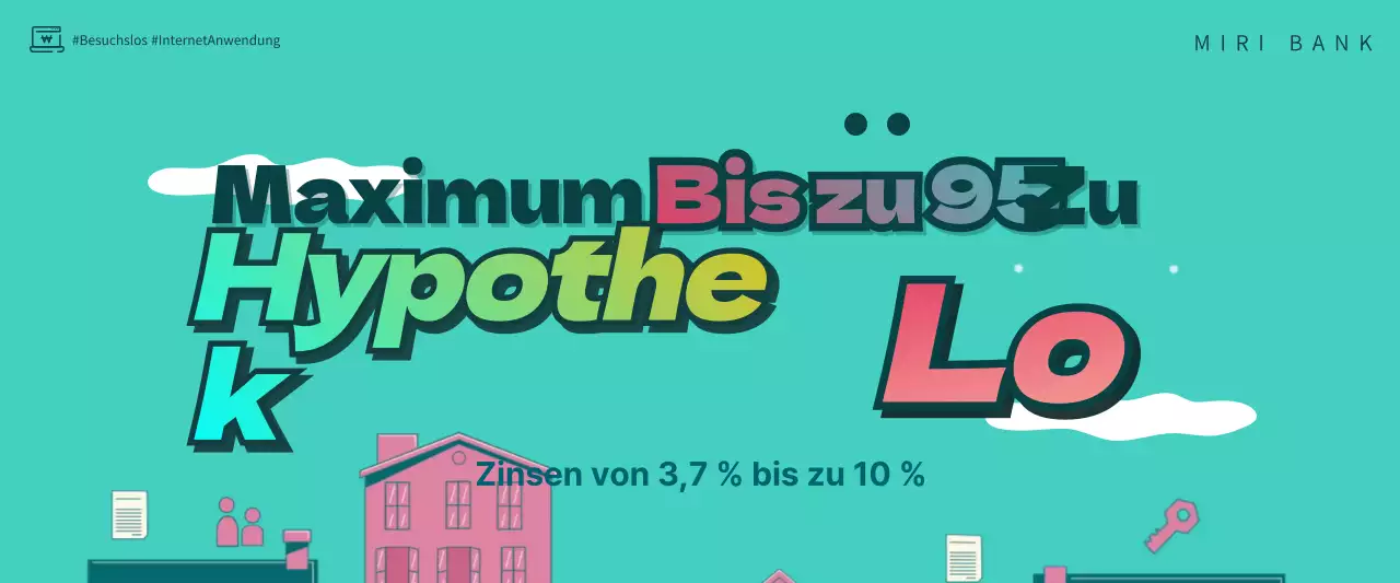 Hellblau und rosa Hypothek gif animiertes Video-Banner