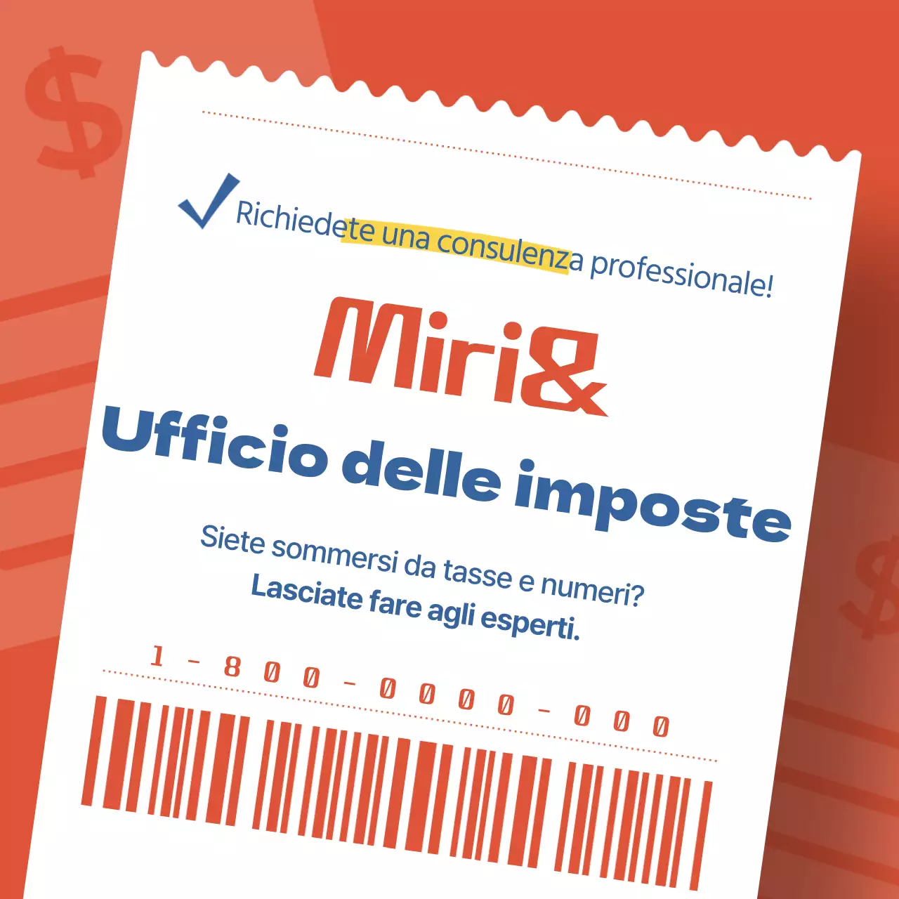 Concetto di ricevuta blu e rossa Ricevuta della pensione Consigli per il risparmio fiscale