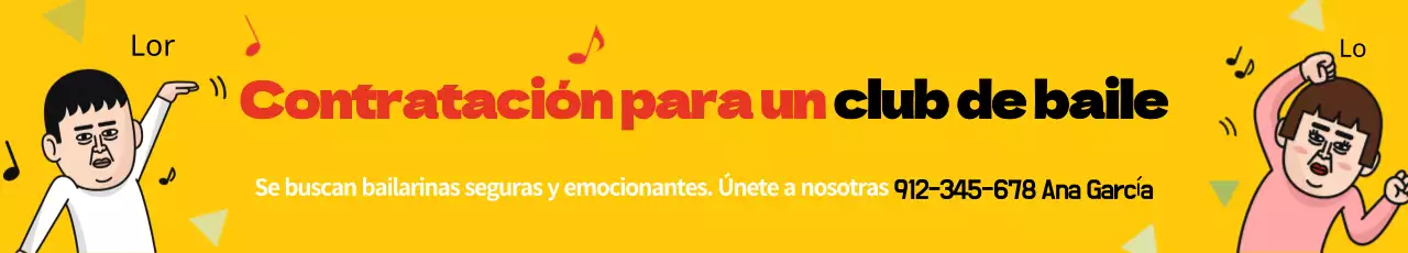 Contratación para un club de baile