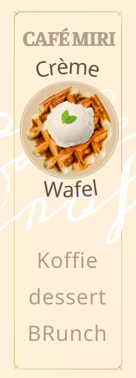 Introductie van een emotioneel cafémenu in beige en bruin