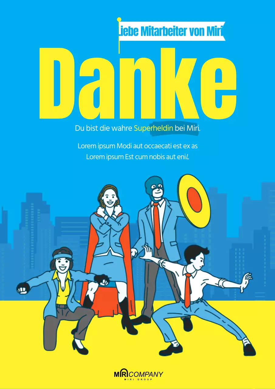 Ein schöner blau-gelber Beitrag zur Wertschätzung der Arbeitnehmer