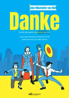 Ein schöner blau-gelber Beitrag zur Wertschätzung der Arbeitnehmer