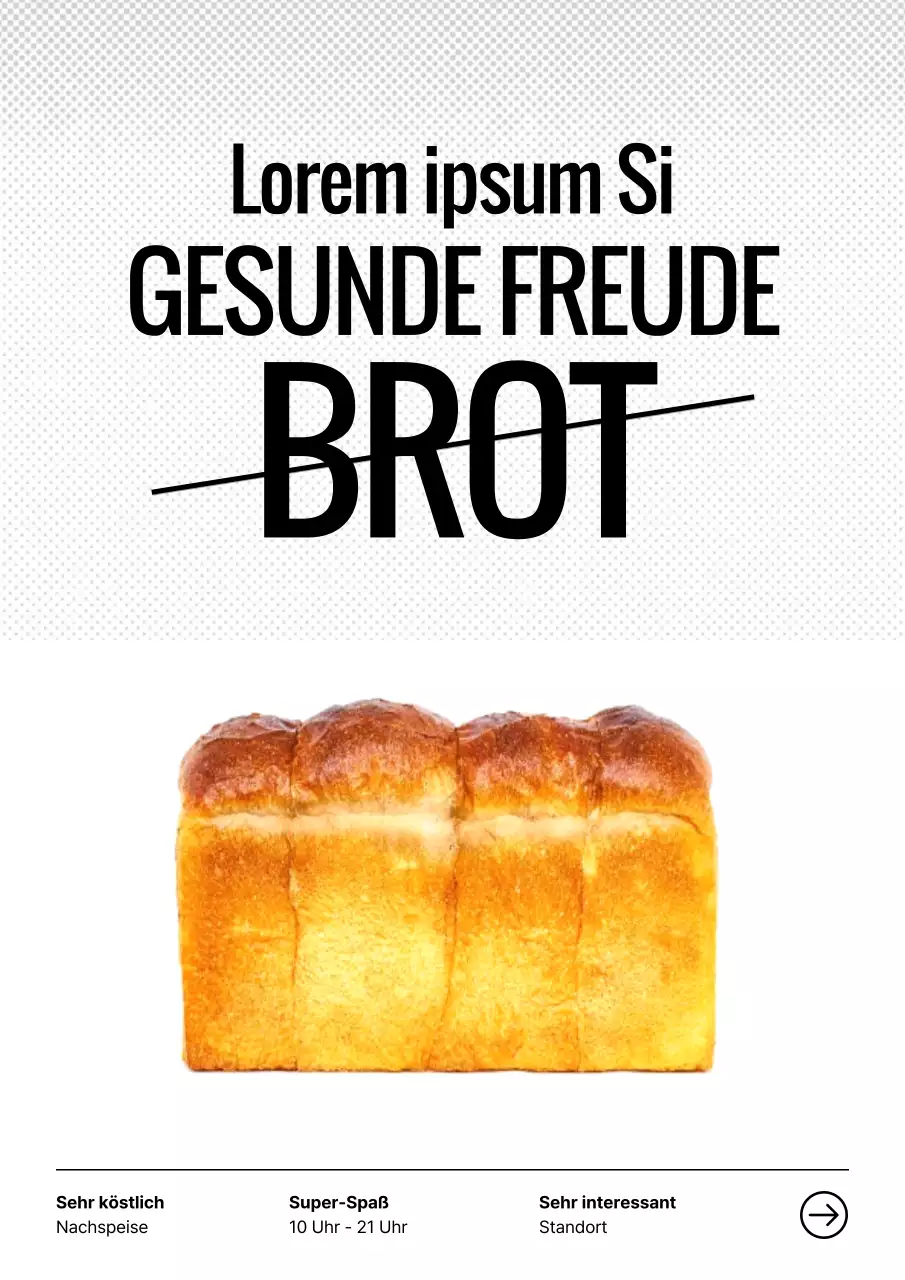 Schwarz-gelbes Bäckerei-Poster