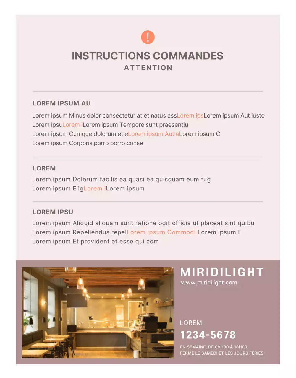 Mauve Simple Light page de détail