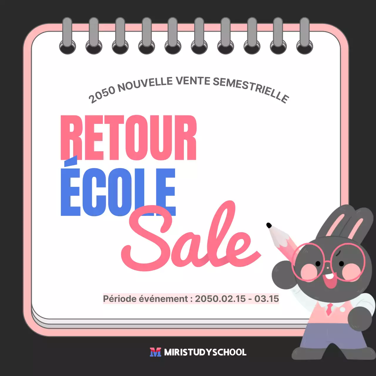 De jolies offres pour la rentrée scolaire en rose et noir