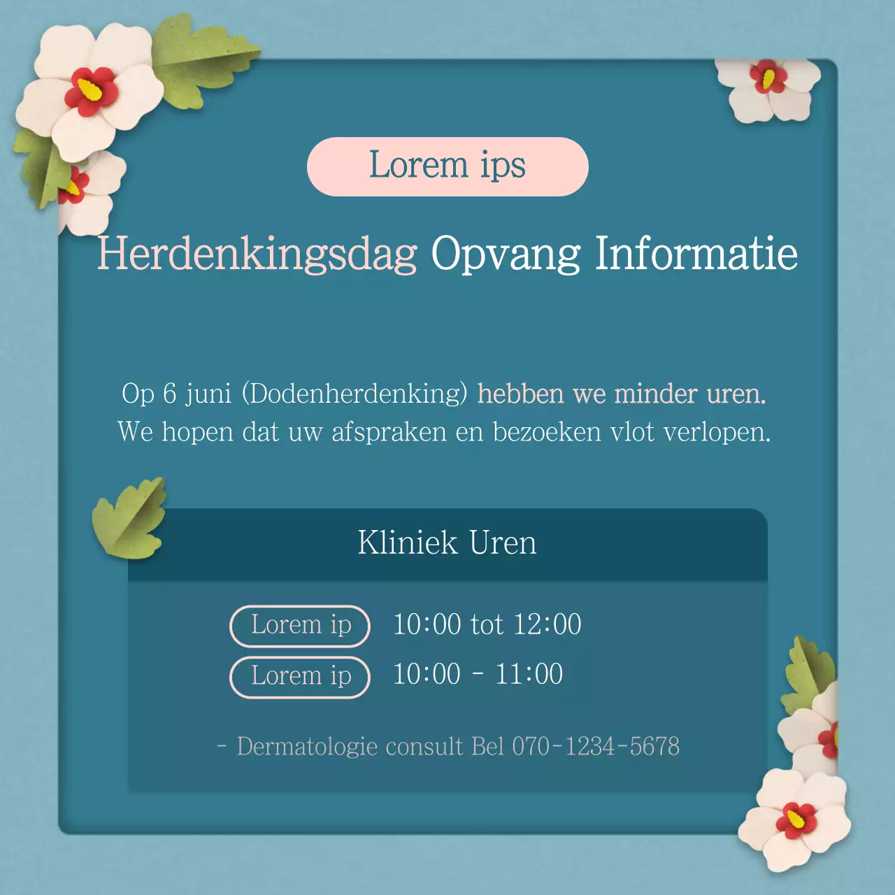 Herdenkingsdag Opvang Informatie