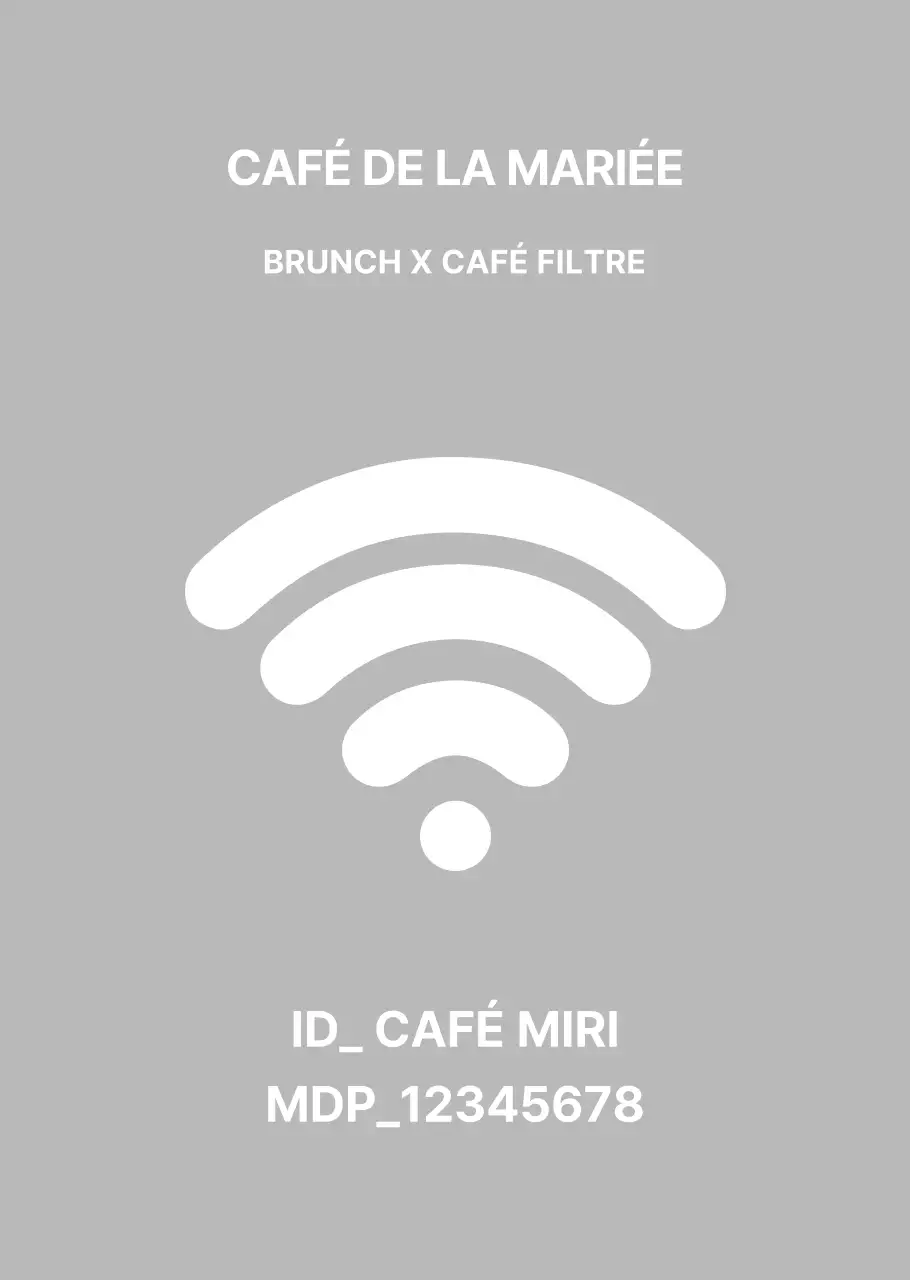 Panneau Wi-Fi de style simple