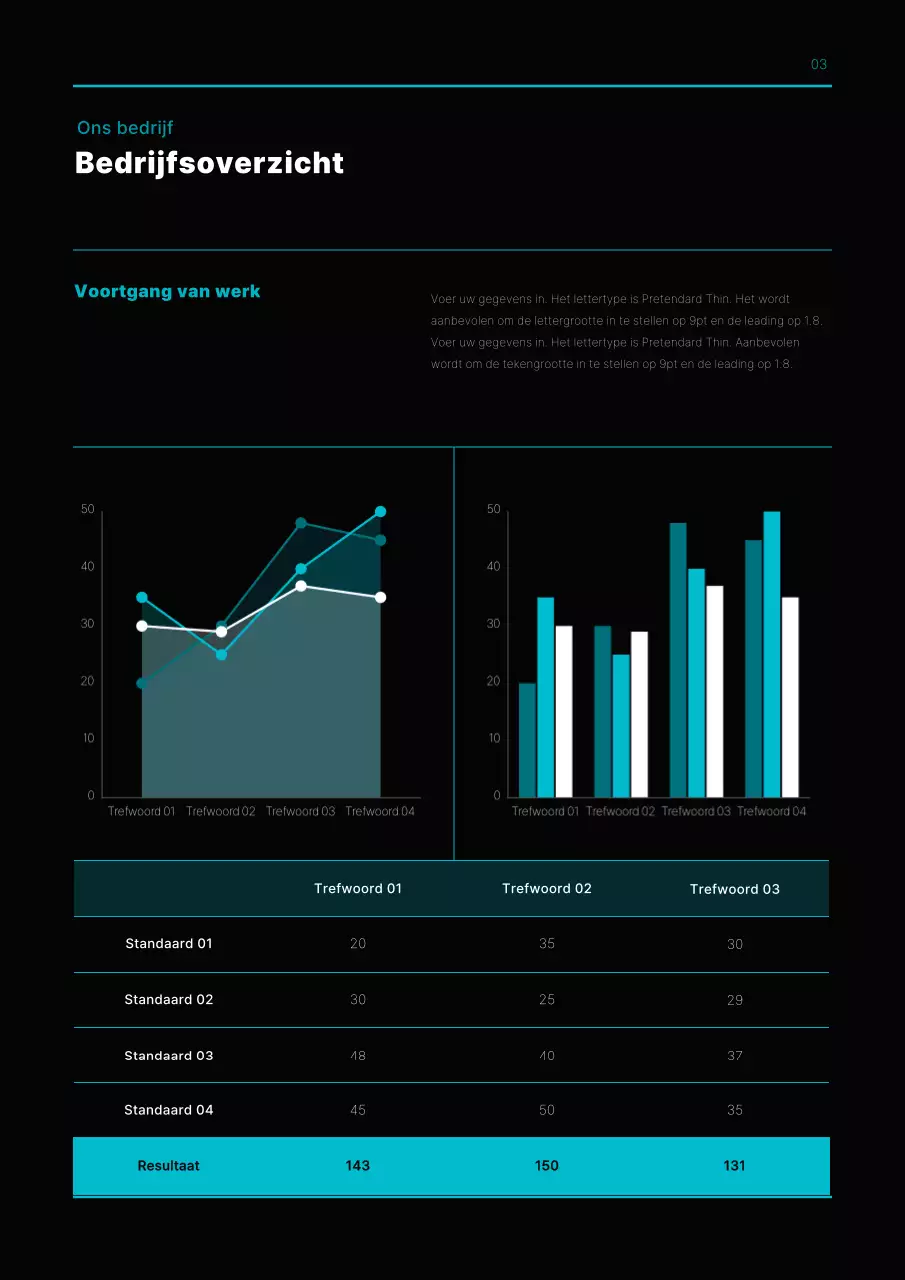 Eenvoudig concept ondernemingsplan in lichtblauw en zwart