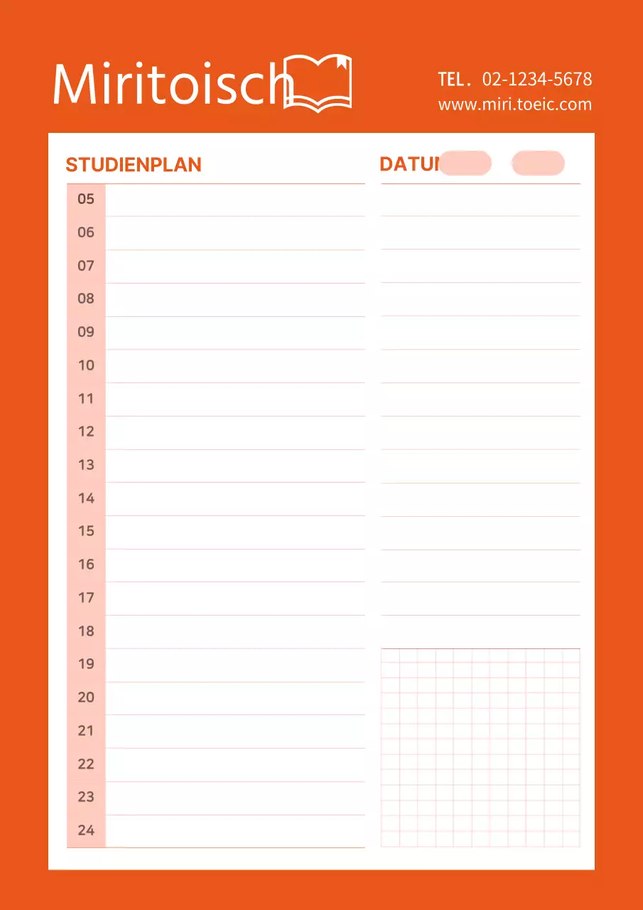 Schulplaner Design-Poster in rot