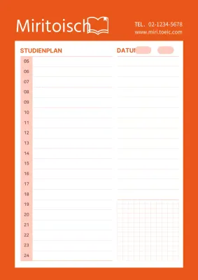 Schulplaner Design-Poster in rot