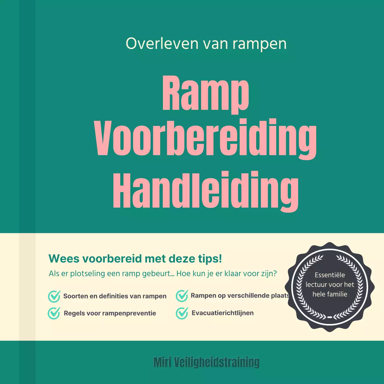 Turquoise gids voor paraatheid bij rampen cardnews design