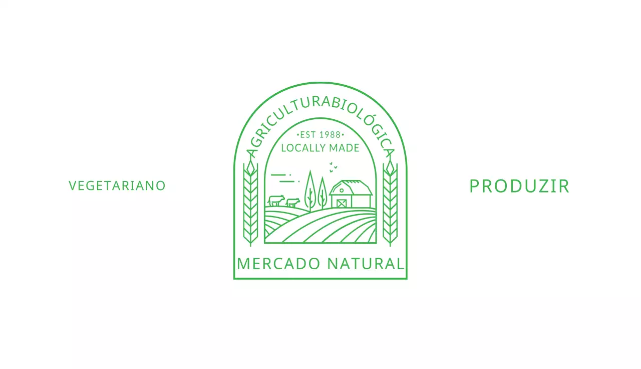 Cartão de visita com o logótipo da quinta natural