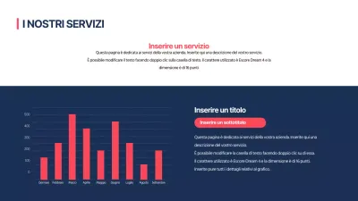 Infografica dal design grafico con un concetto pulito in rosso e blu navy