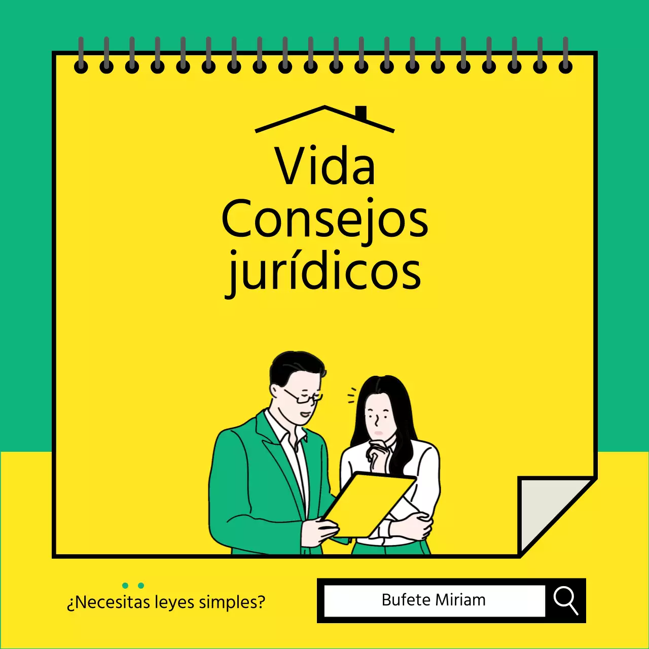 Tarjeta amarilla y verde de asesoramiento jurídicoNoticias