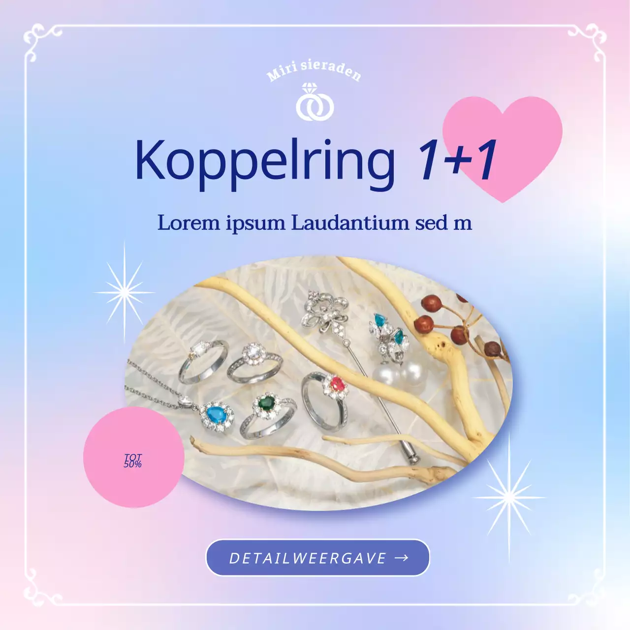 Roze en lichtblauw voor een mooie koppelverkoop