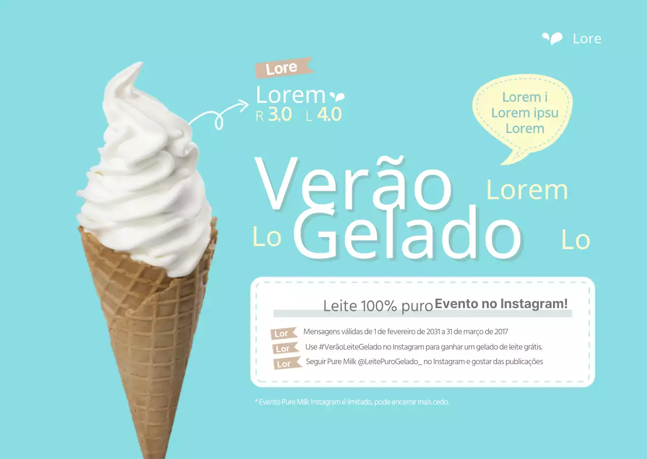 Gelado de leite à base de leite