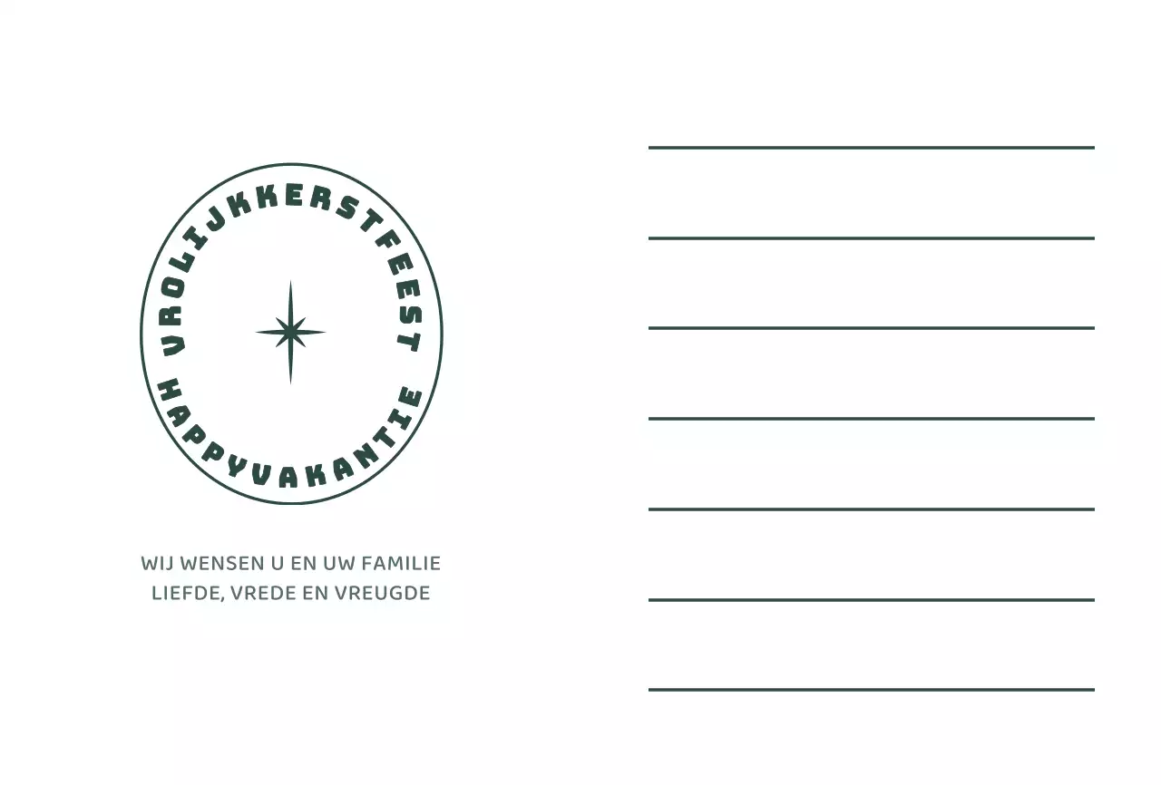 Turquoise kerstfoto kerstkaart