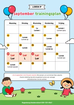 Een leuk maandelijks lesplan voor kinderdagverblijven