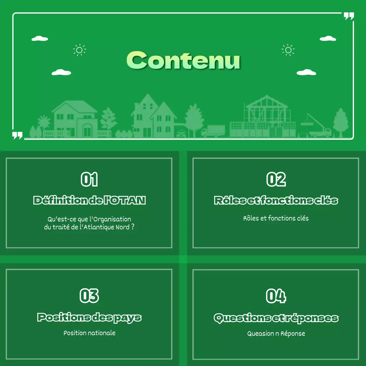 Vues transfrontalières en vert et jaune CardNews