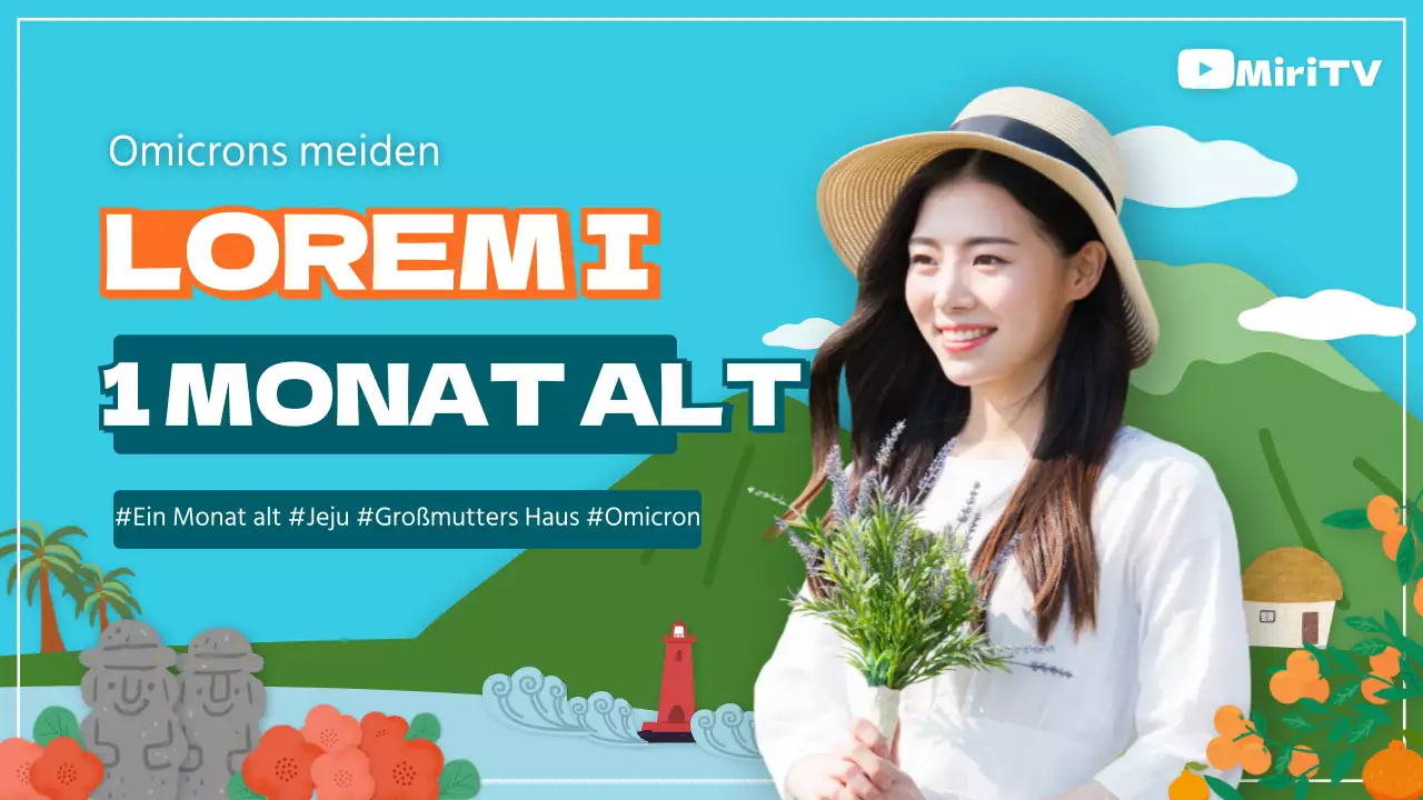 Niedliche Illustration Jeju Omas Haus einen Monat alt YouTube thumbnail