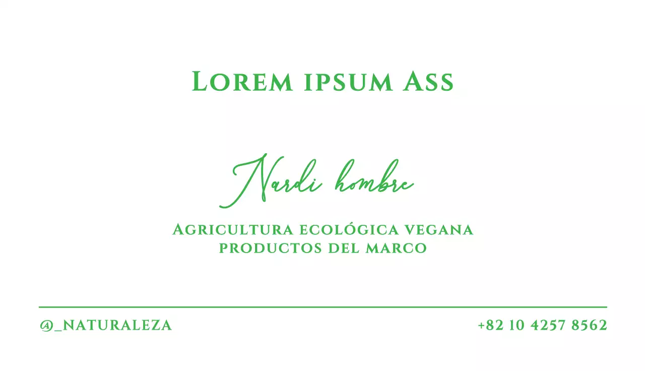 Tarjeta de visita con el logotipo de la granja natural