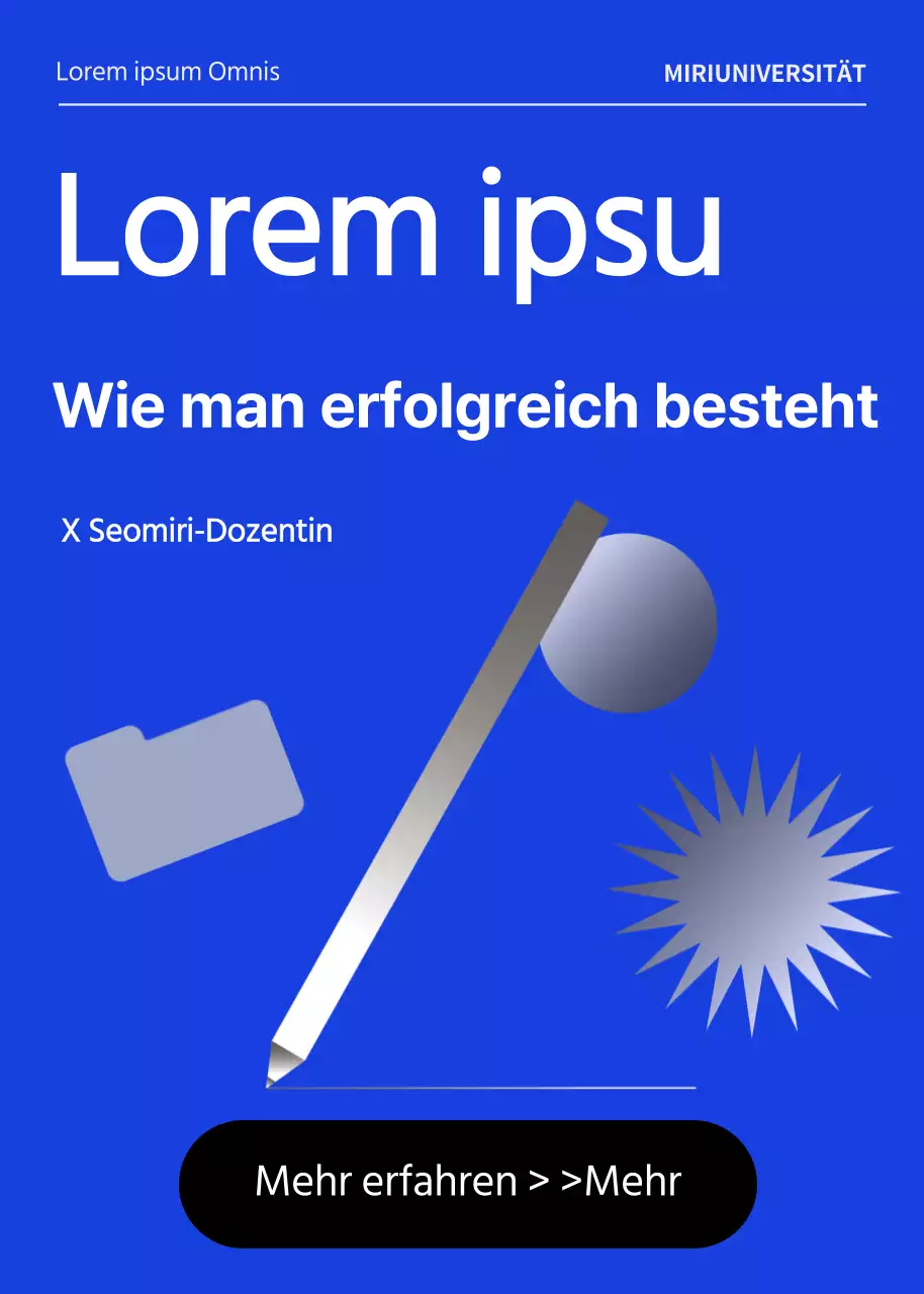 Ein einfaches blaues und graues Bewerbungsanschreiben