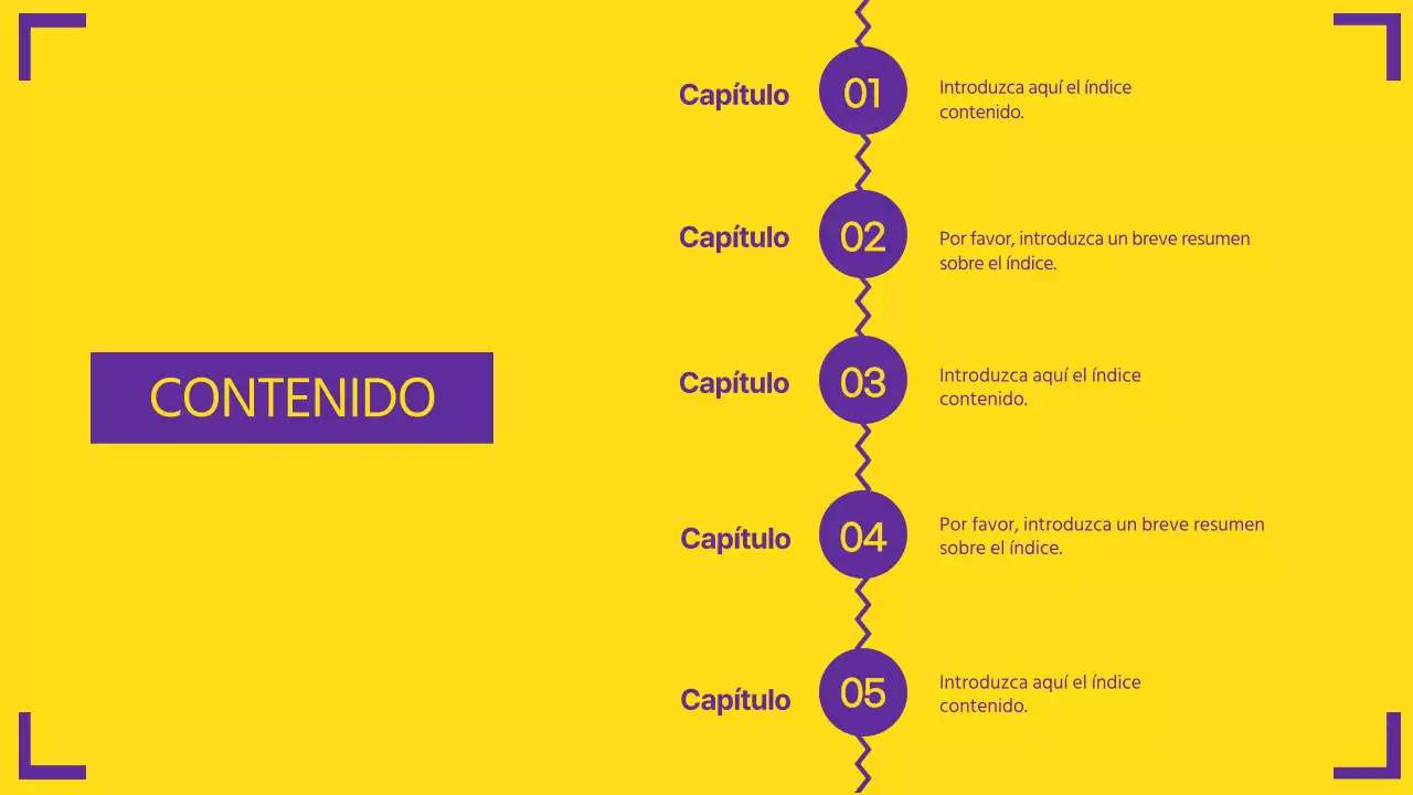 Una presentación fuerte y limpia en amarillo y morado