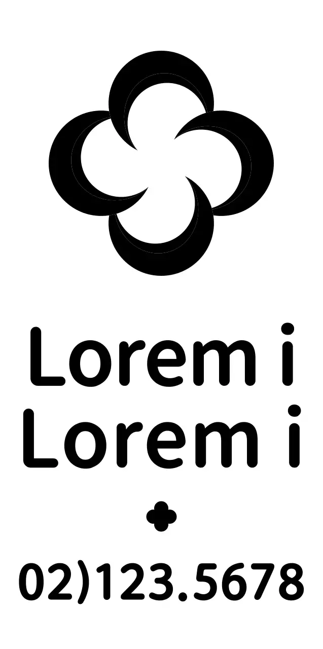Modernes, abgerundetes, vierblättriges, schraffiertes Symbol Logostil Informieren und fördern Sie Versicherungsinformationen