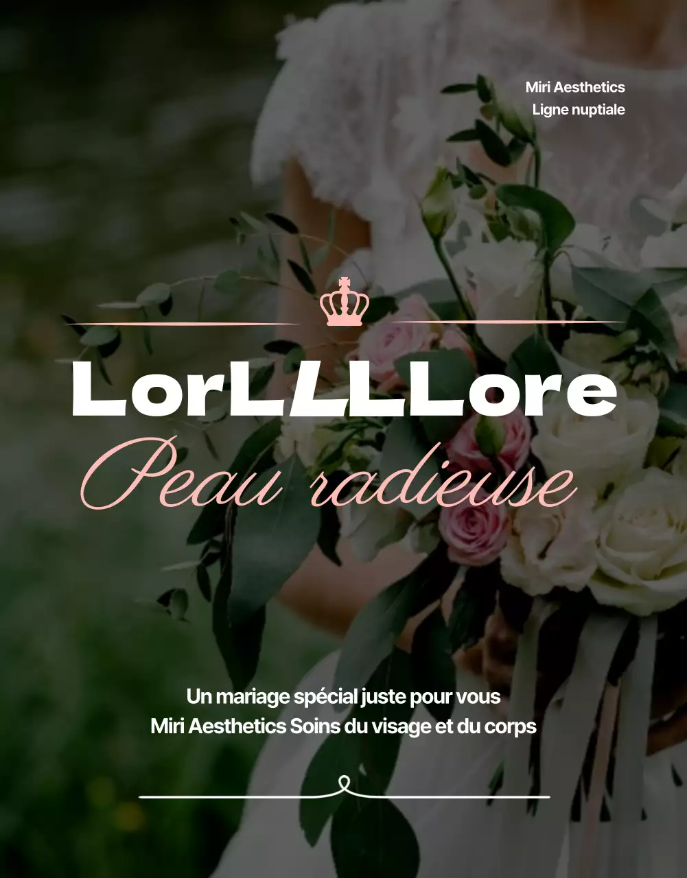 Soins luxueux pour le mariage en pêche rose (page de détail)