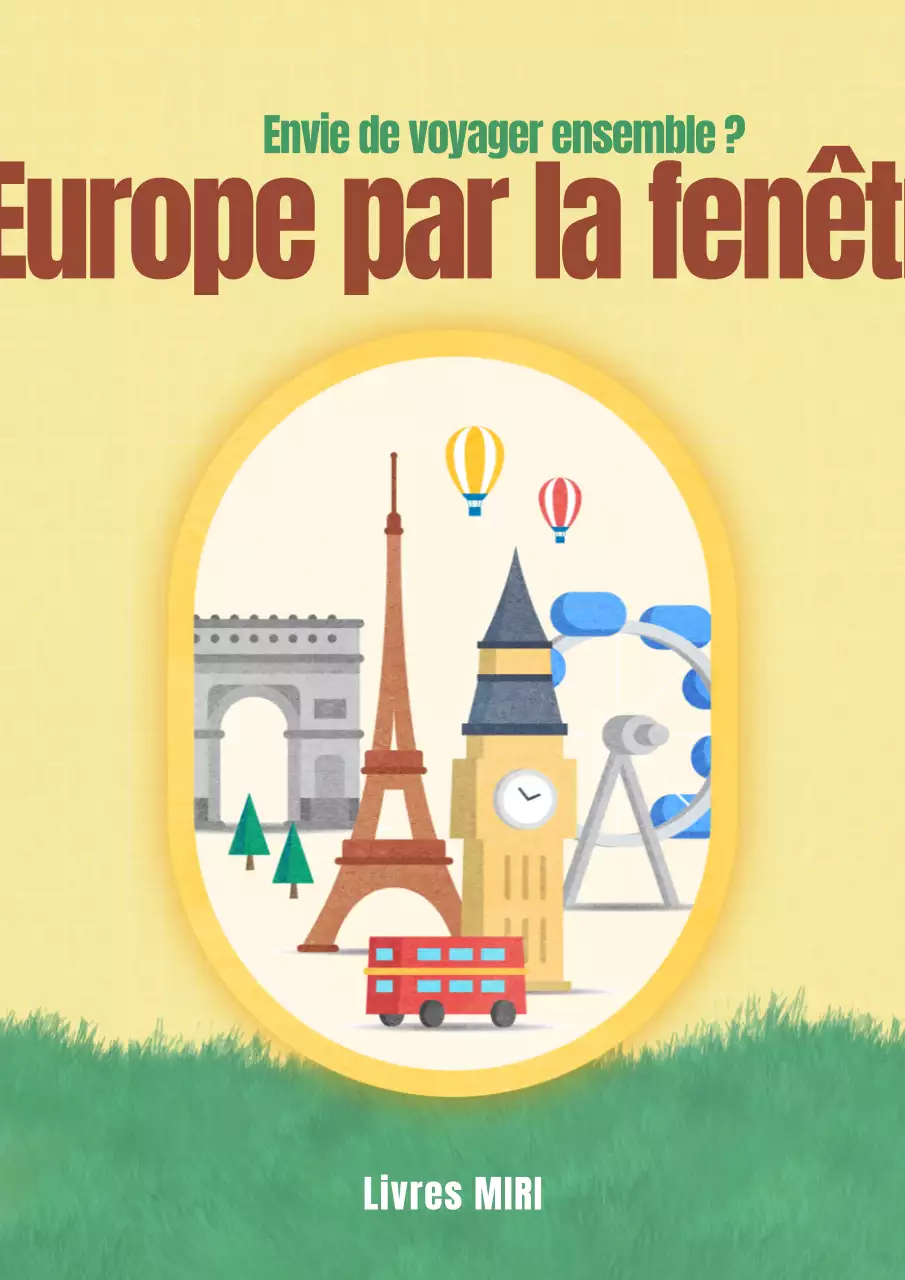 Couverture d'un guide de voyage européen minimaliste en jaune et vert