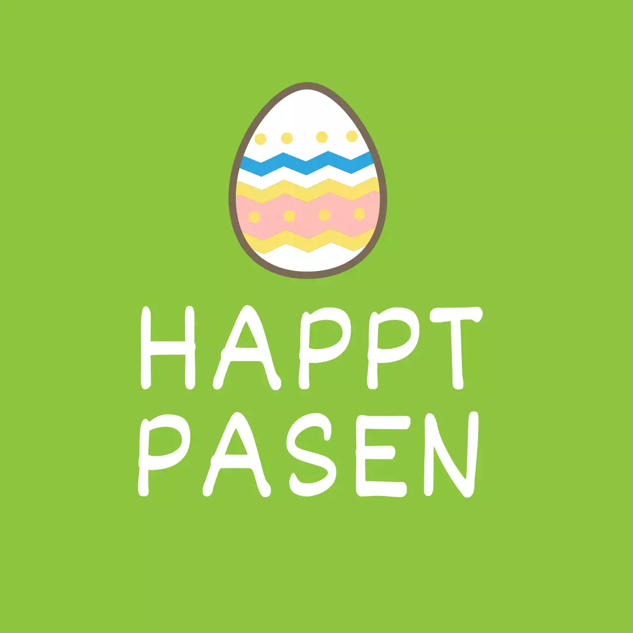 Schattige paaskerk cirkel stickers in chartreuse