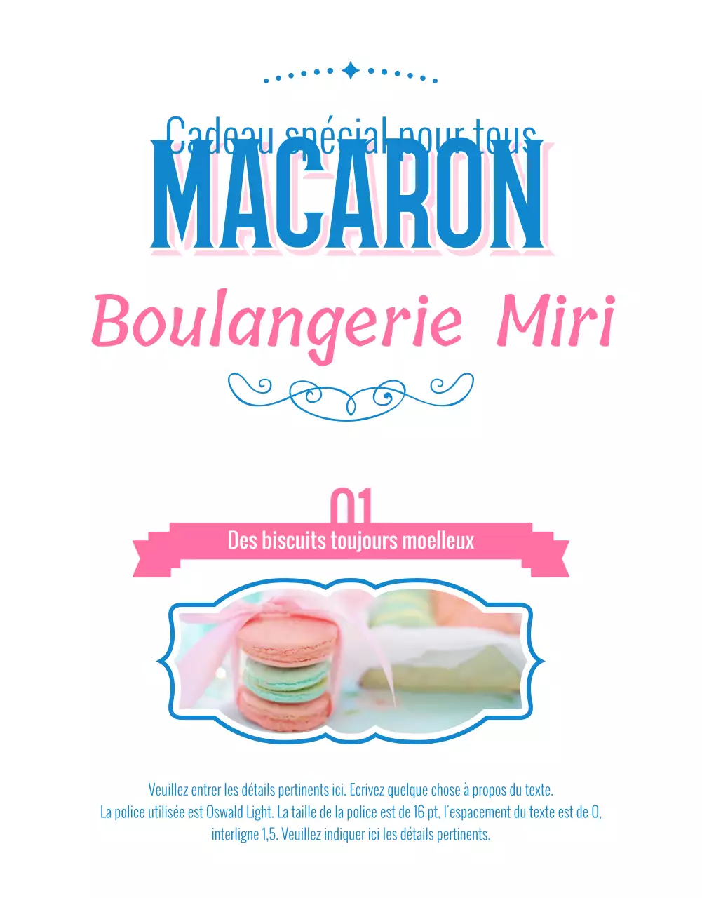 Vendre des macarons avec des décorations roses et vintage