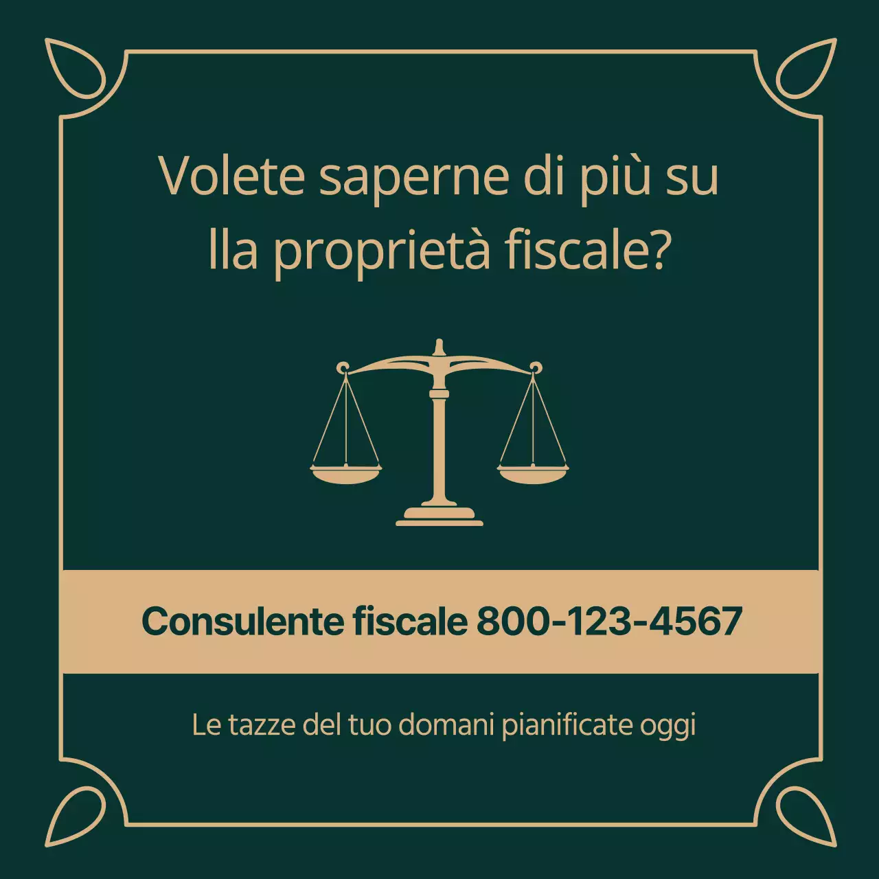 Fornisce informazioni sulle imposte immobiliari evidenziate in verde (scuro) e con illustrazioni in oro