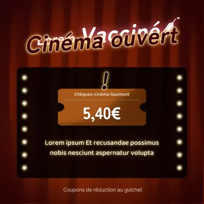 Concept de cinéma néon en rouge et orange