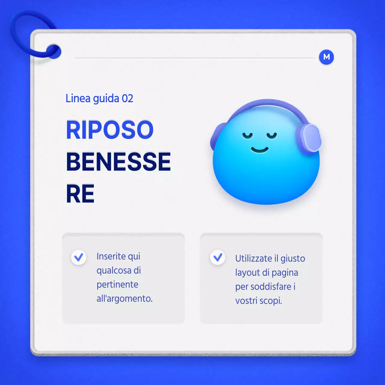 Una guida ordinata per l'assistenza domiciliare con un concetto di cartellino blu.