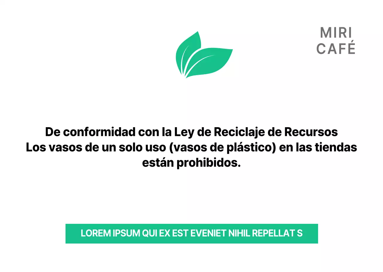 Señalización verde para cafeterías Soporte acrílico para cafeterías