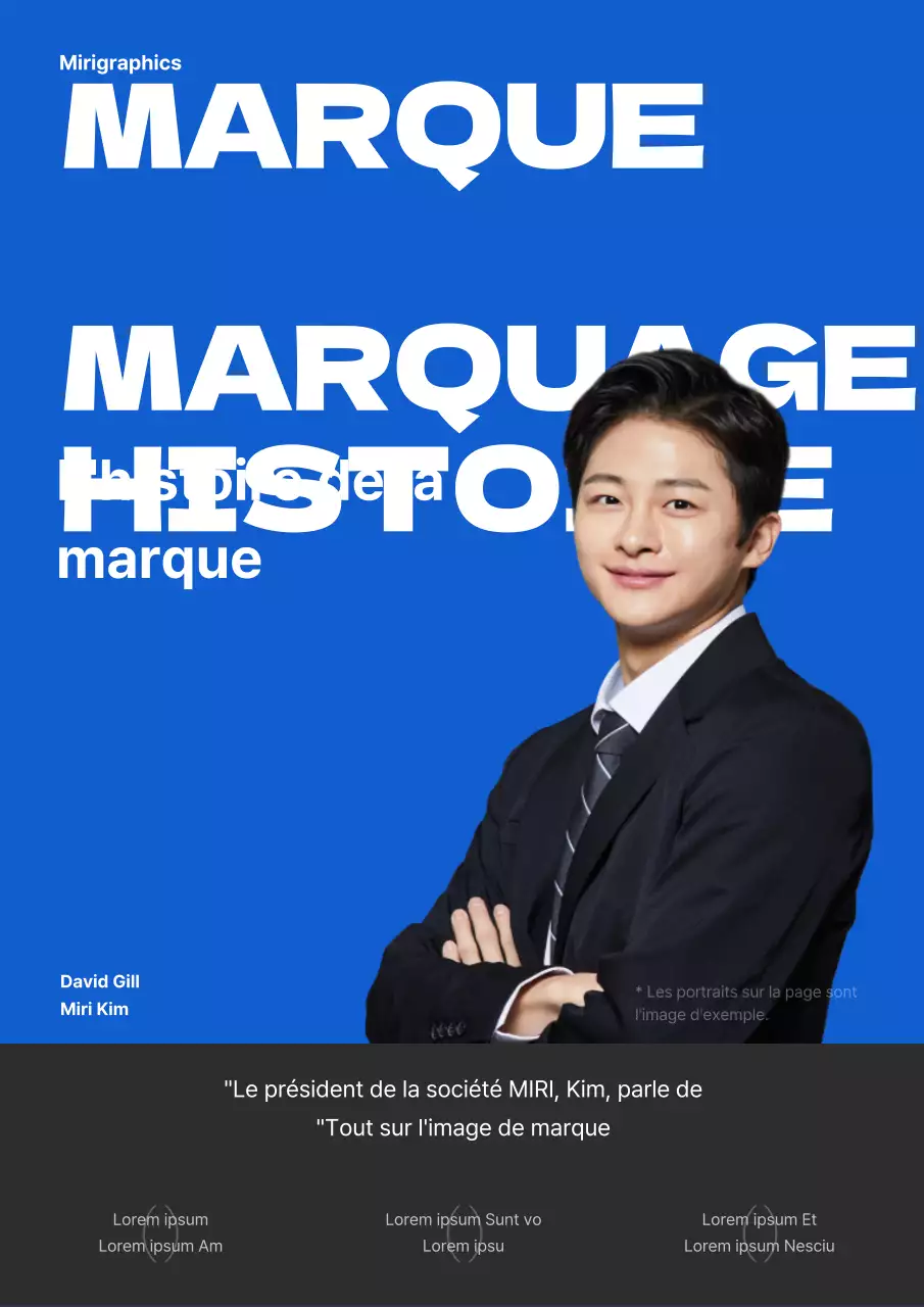 Une image de marque simple qui met l'accent sur les personnes en bleu et en noir