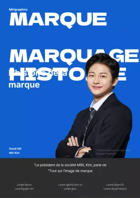 Une image de marque simple qui met l'accent sur les personnes en bleu et en noir