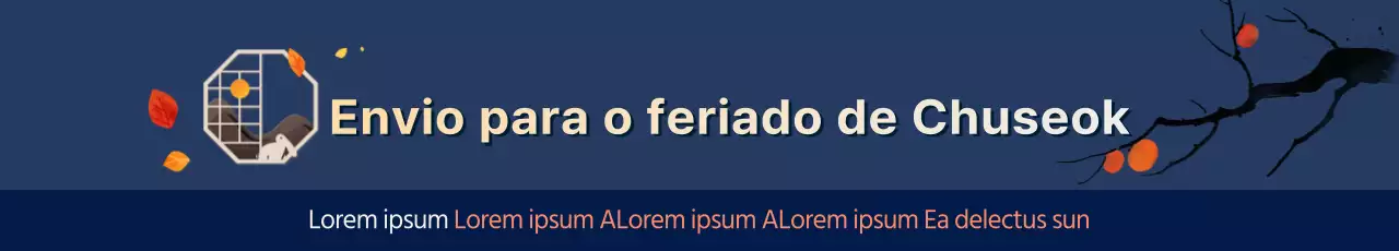 Entrega para o Dia de Ação de Graças com um toque de marinha