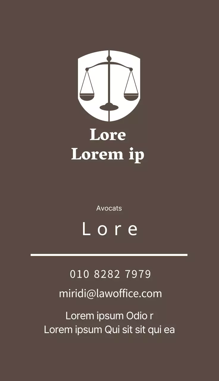 Logo brun pour un cabinet d'avocats propre