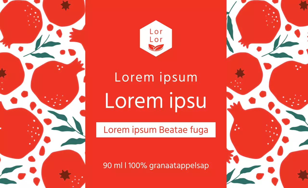 Rode Tekening Grenadine Sticker