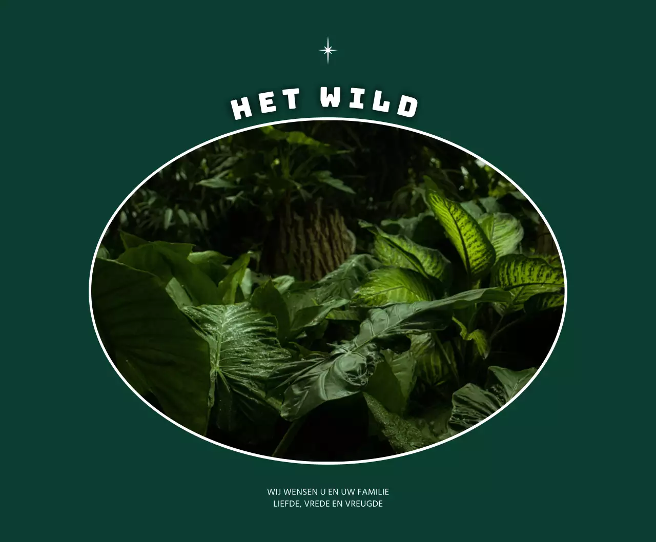 Emotioneel frame-concept in donkergroen en wit voor gepersonaliseerde merchandise