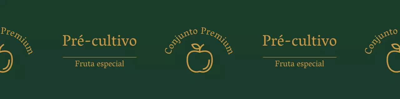 Padrão de logótipo de quinta de estilo simples em verde escuro e ocre
