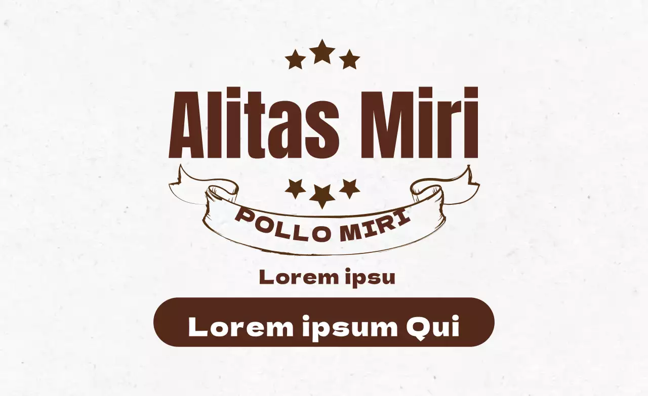 Promocione un restaurante vintage con letras marrones.