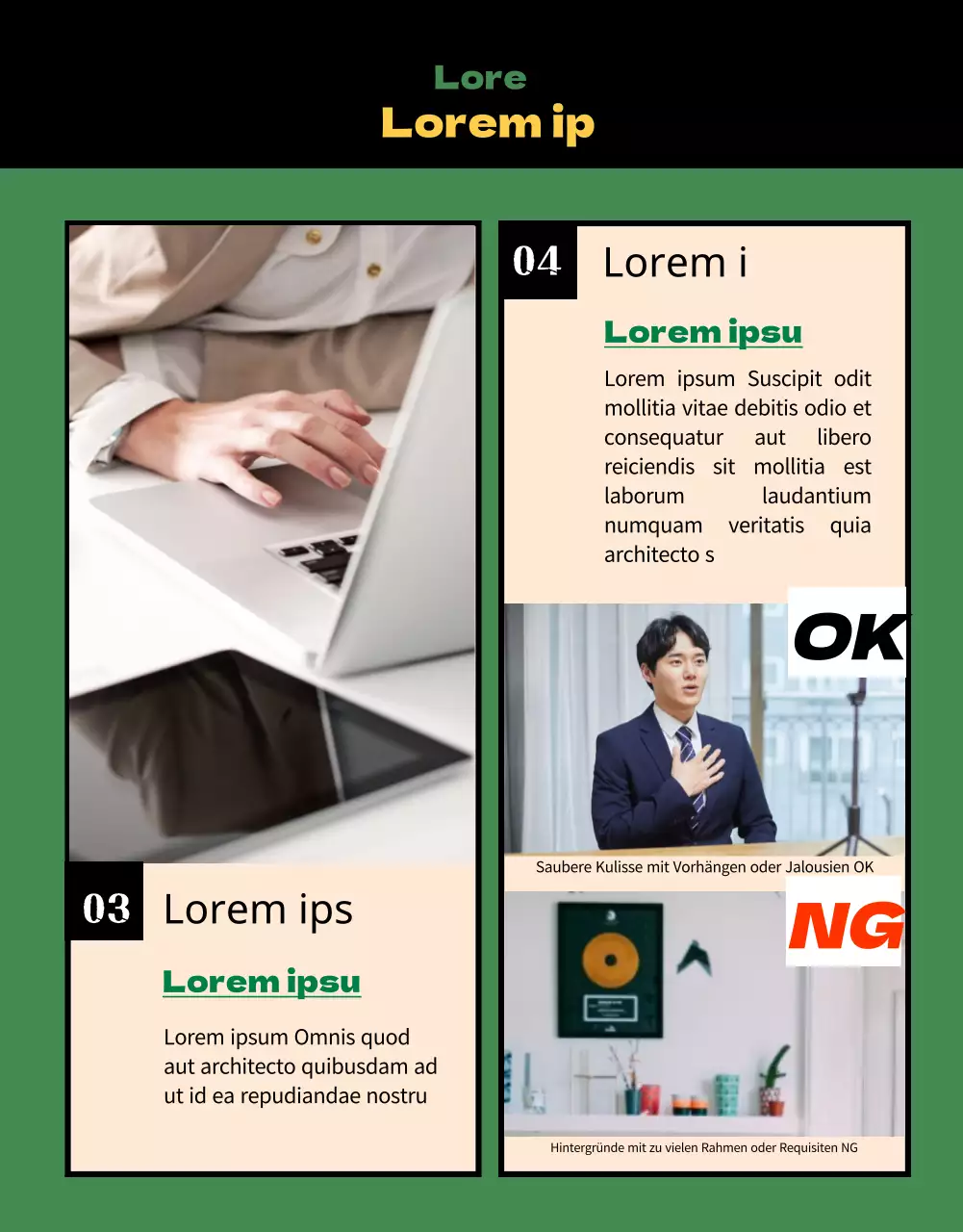 StudyCafe Face-to-Face-Interview in grüner und gelber Ausstrahlung