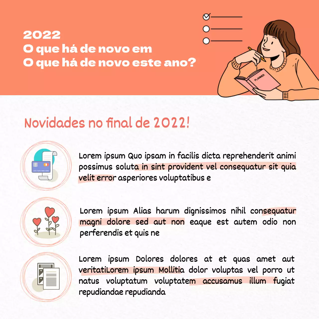 Prepare-se para o novo final de ano com um conceito simples e ilustrado