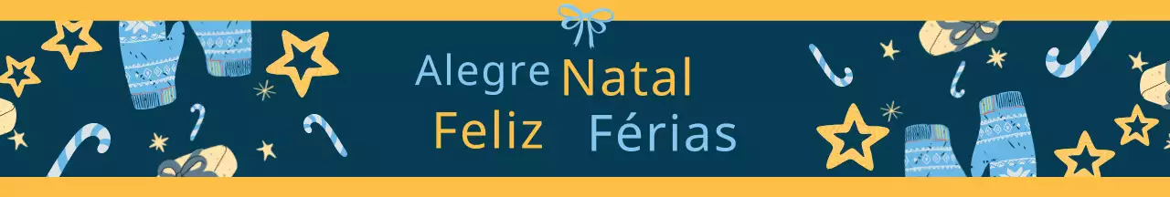 Azul Amarelo Ilustração Prenda de Natal