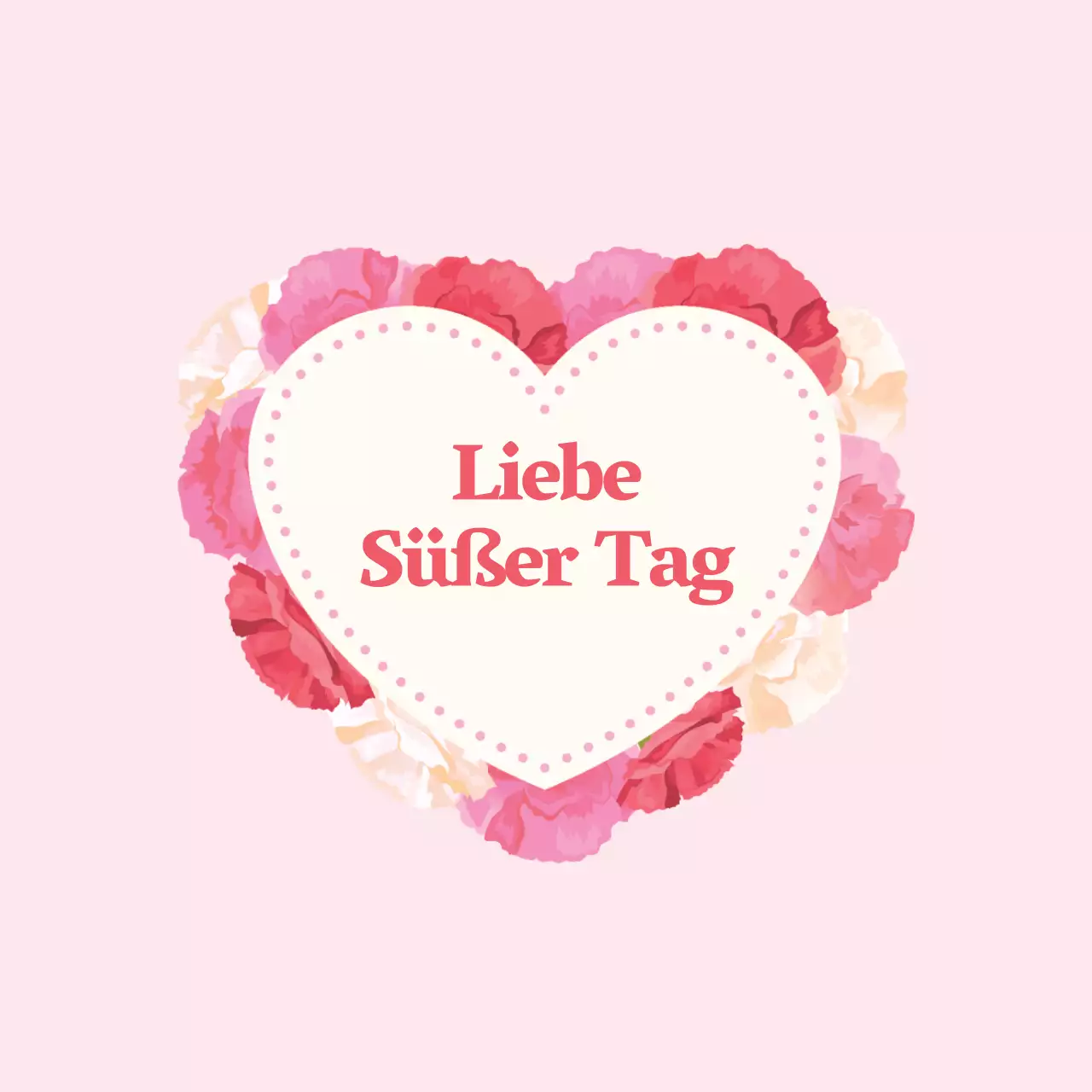 Rosa Illustration sentimentales Herz Valentinstag Etikett